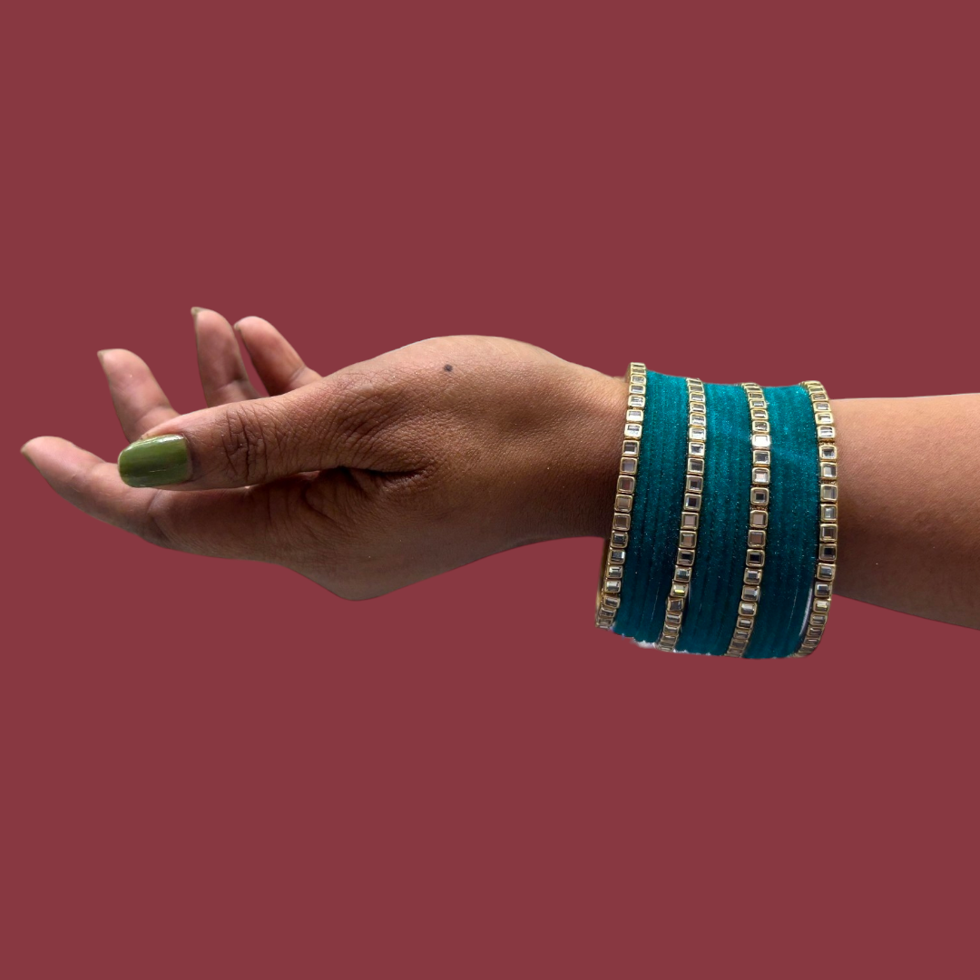 Metal Bangles with Lac Kada PMB001