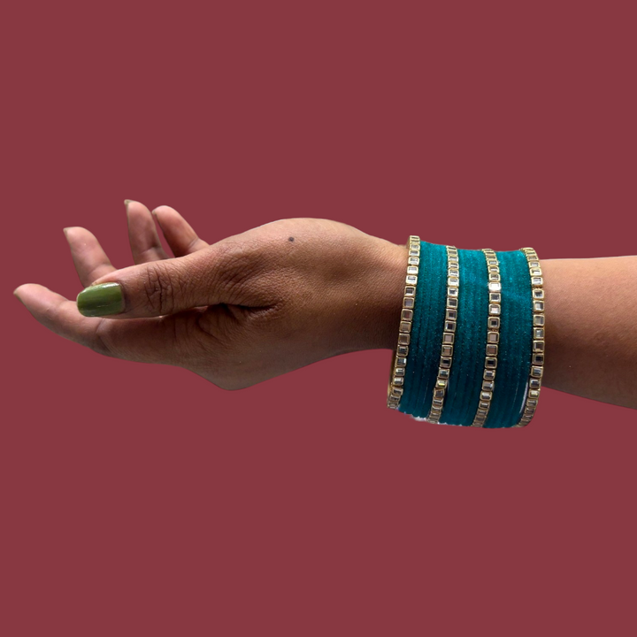 Metal Bangles with Lac Kada PMB001