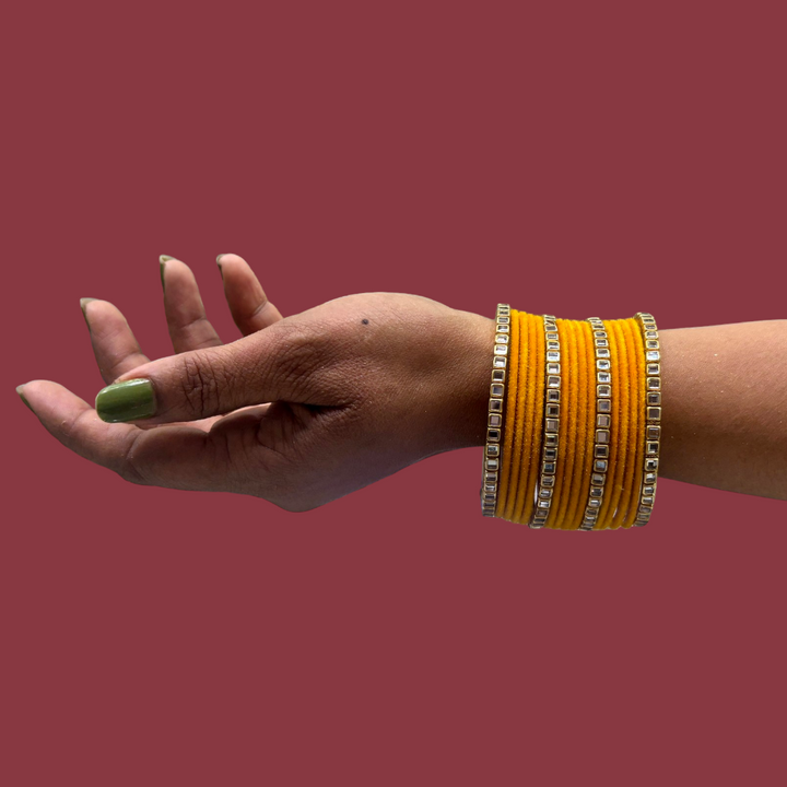 Metal Bangles with Lac Kada PMB001