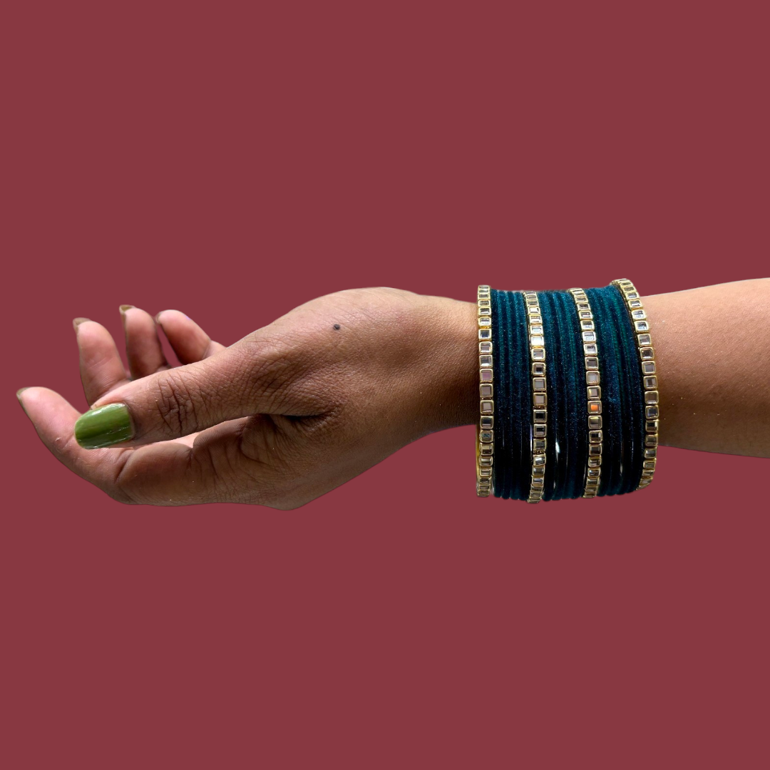 Metal Bangles with Lac Kada PMB001