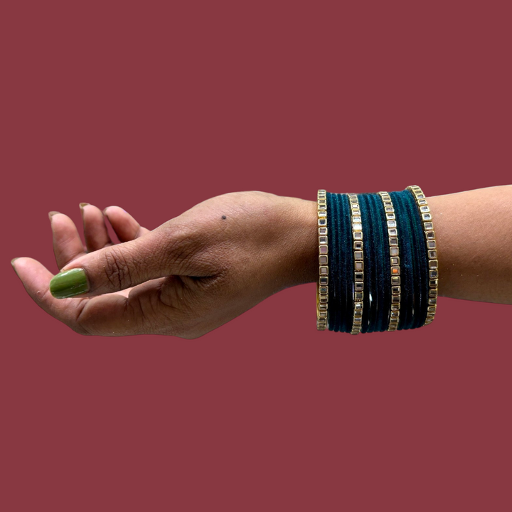 Metal Bangles with Lac Kada PMB001