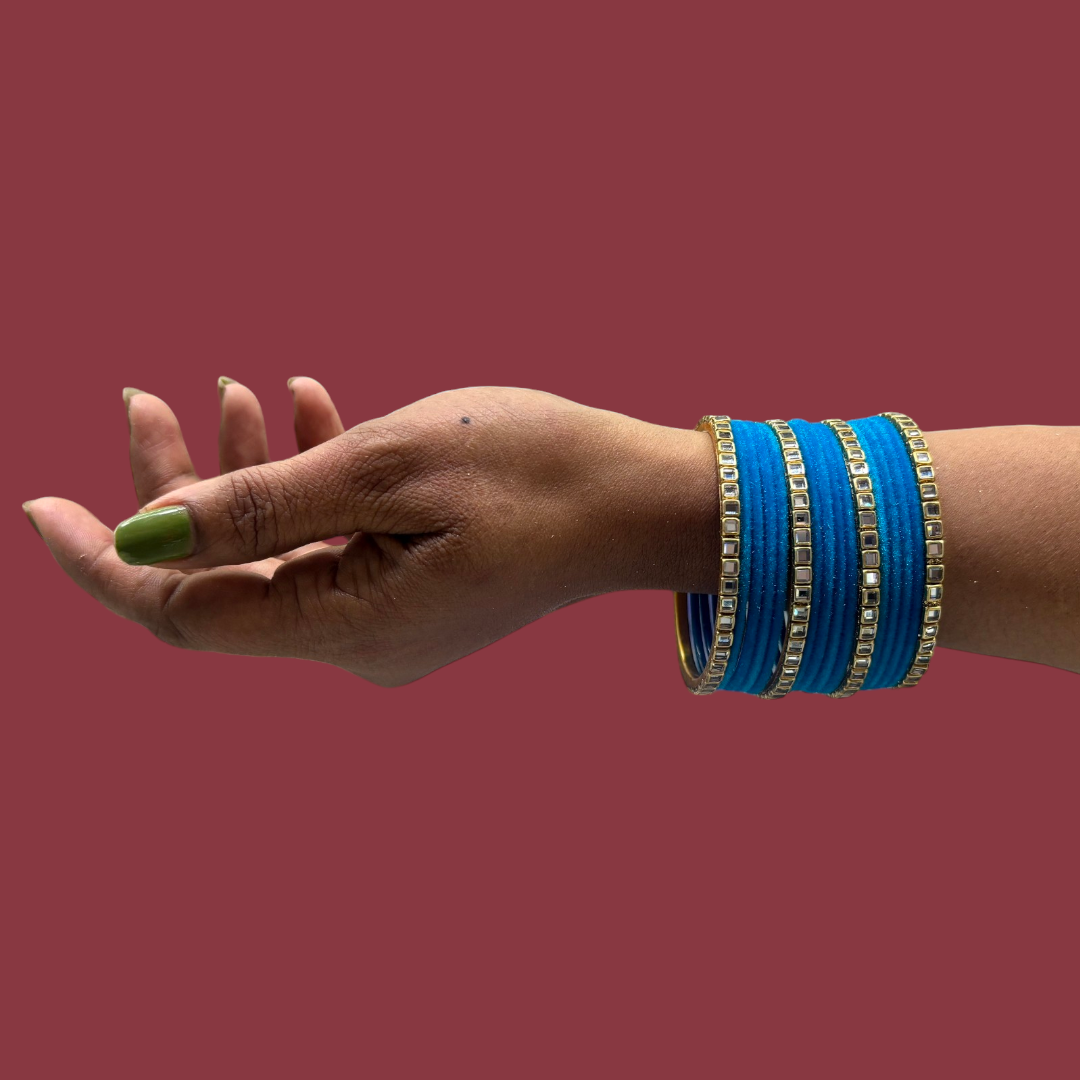 Metal Bangles with Lac Kada PMB001
