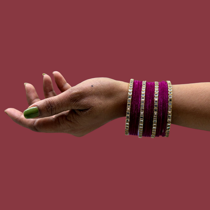 Metal Bangles with Lac Kada PMB001