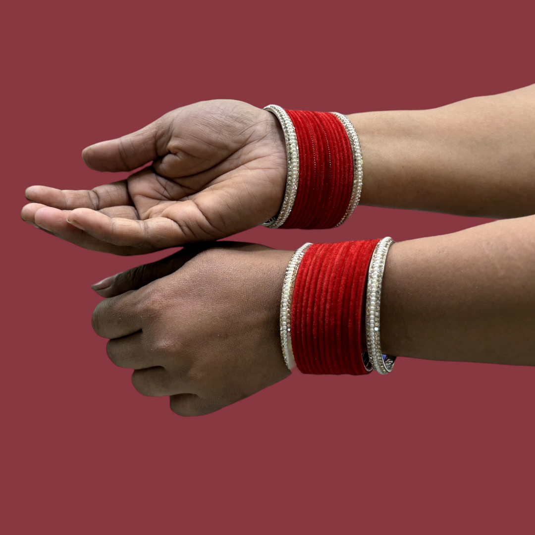 Metal Bangles with Pearl Kada PMB002