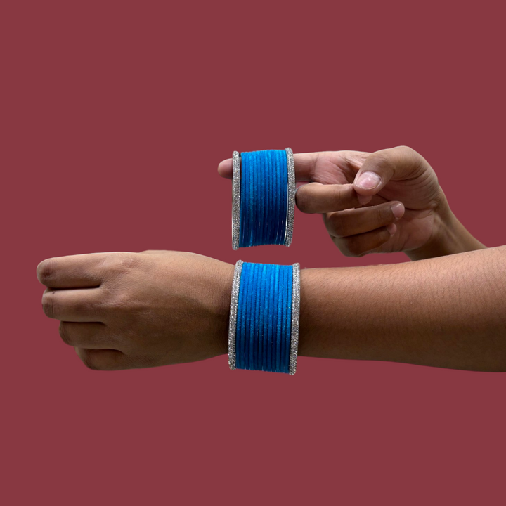 Metal Bangles with Silver Kada PMB004