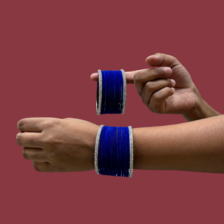 Metal Bangles with Silver Kada PMB004