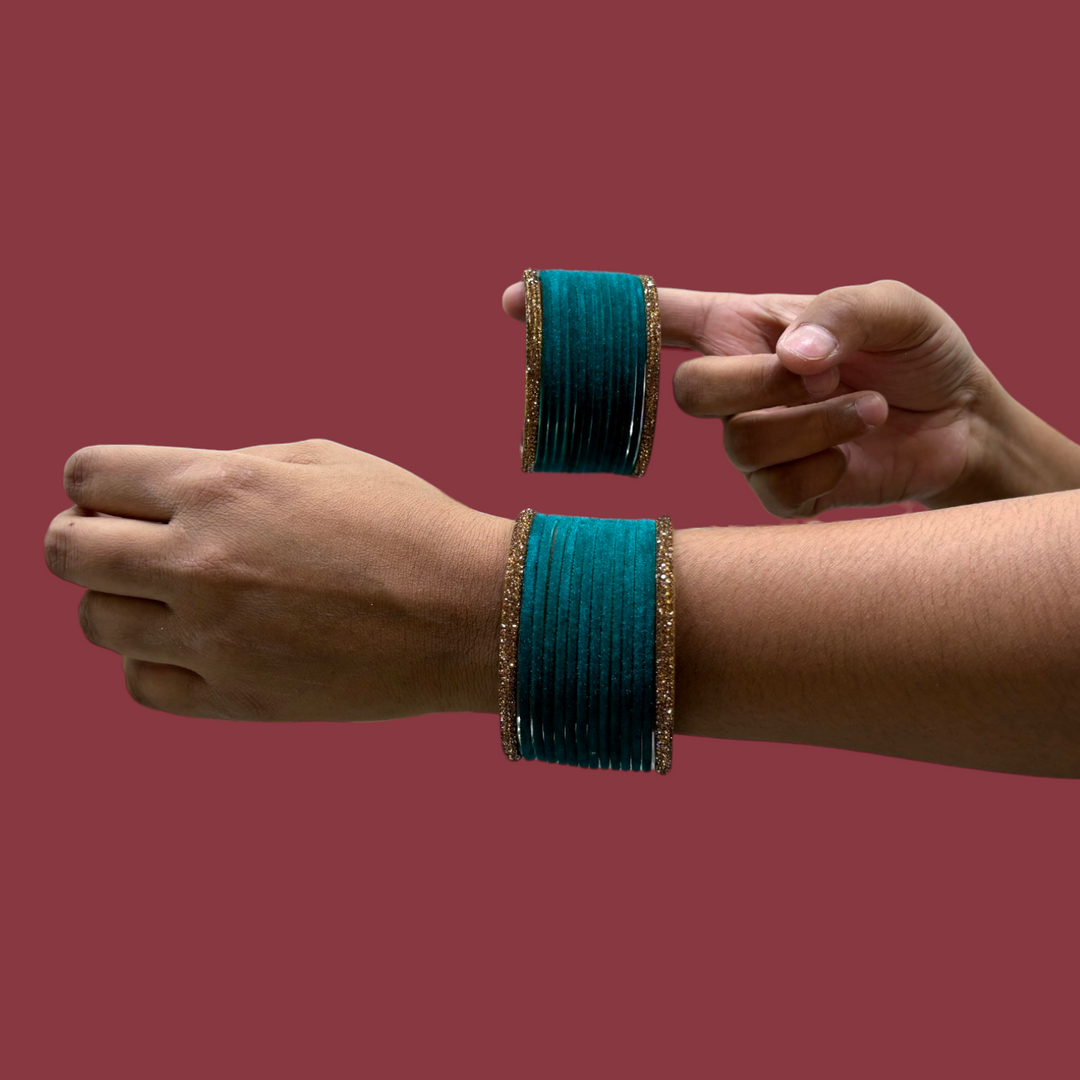 Metal Bangles with Golden Kada PMB005