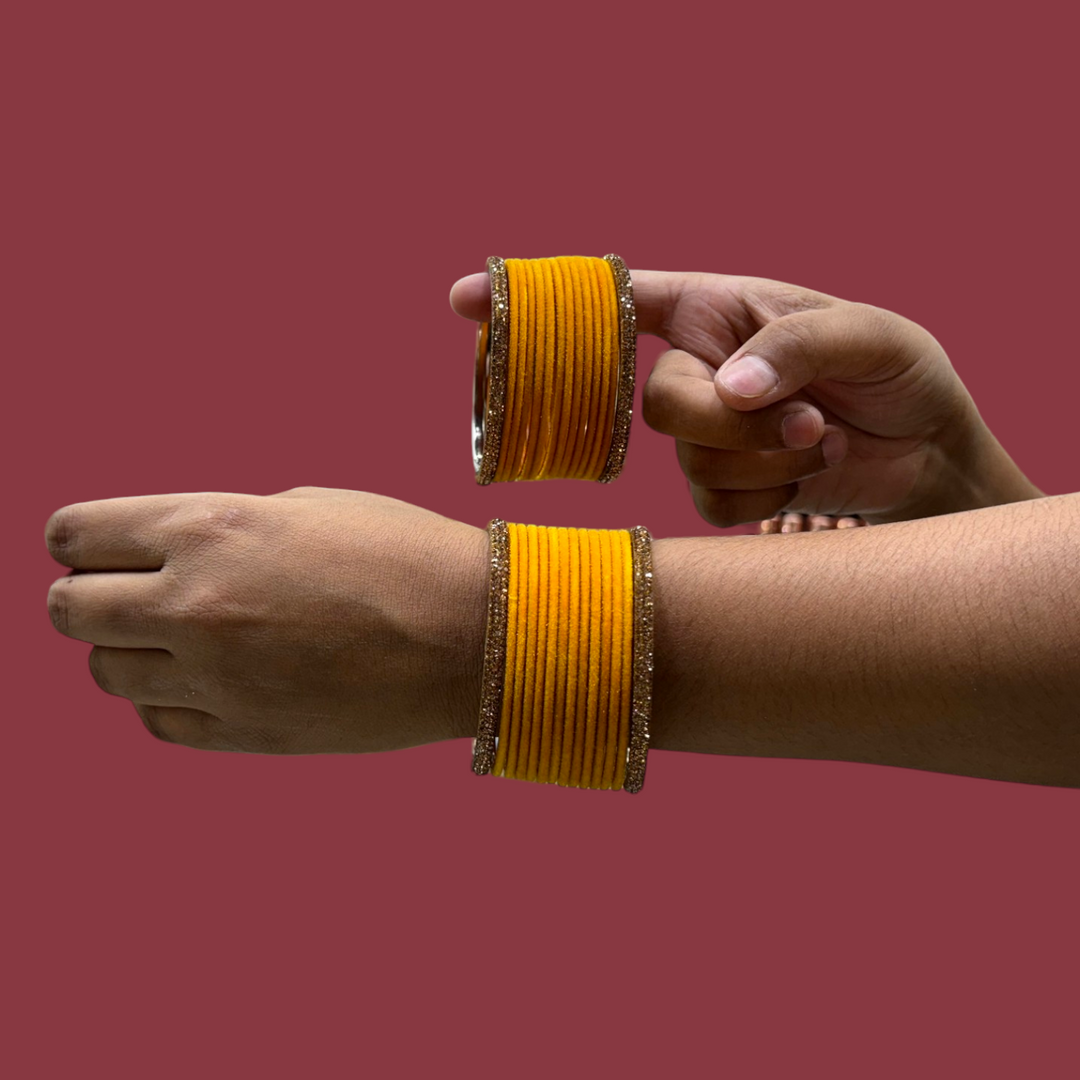 Metal Bangles with Golden Kada PMB005