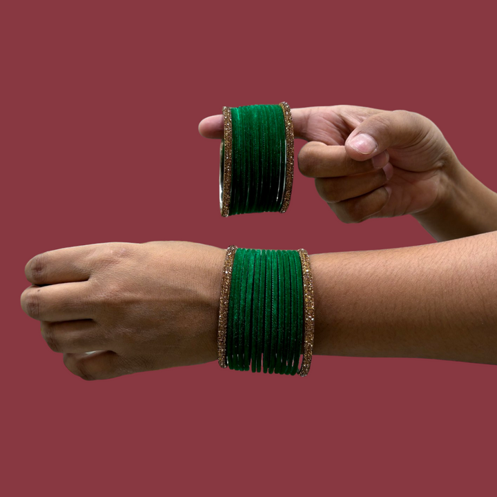 Metal Bangles with Golden Kada PMB005