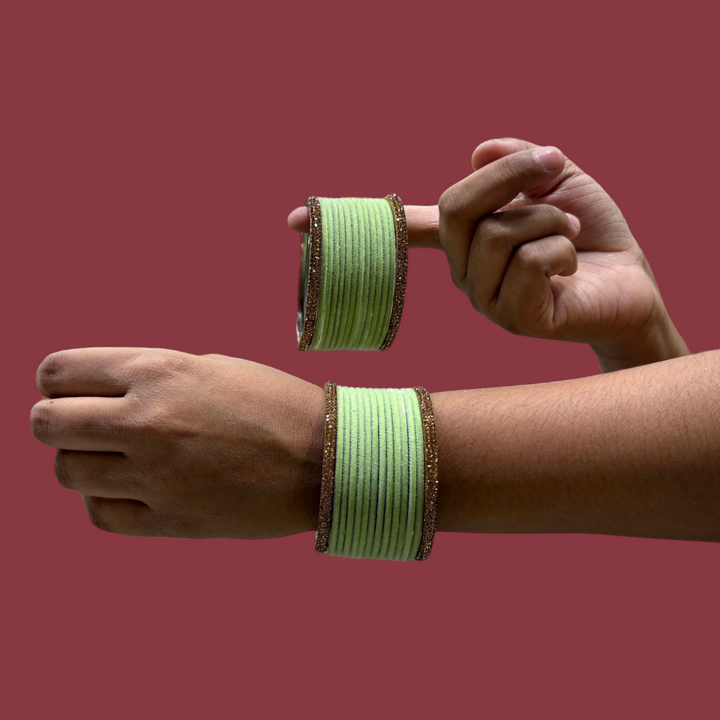 Metal Bangles with Golden Kada PMB005