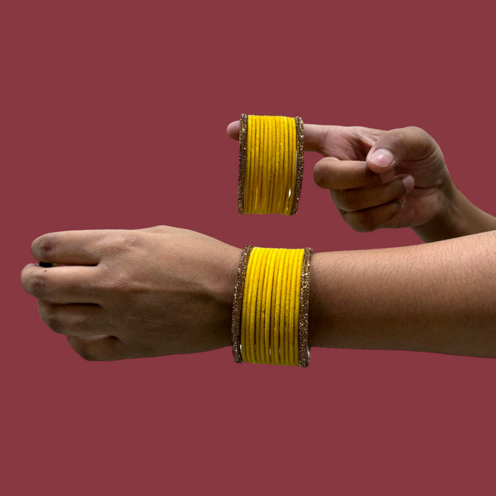 Metal Bangles with Golden Kada PMB005