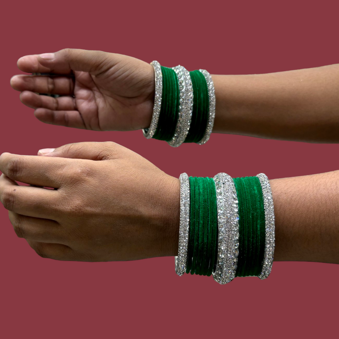 Metal Bangles with 6 Silver Kada PMB008