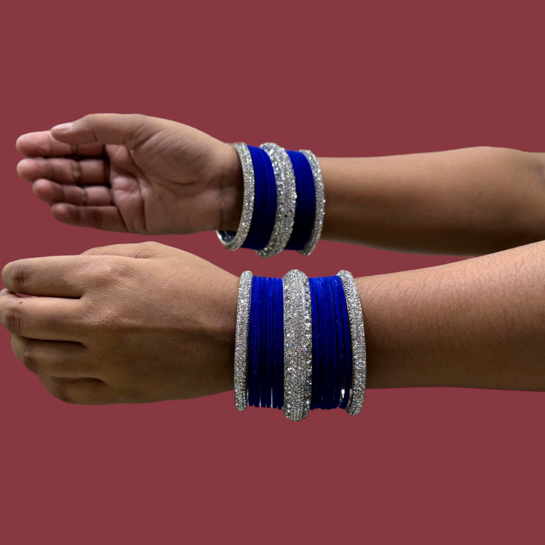 Metal Bangles with 6 Silver Kada PMB008