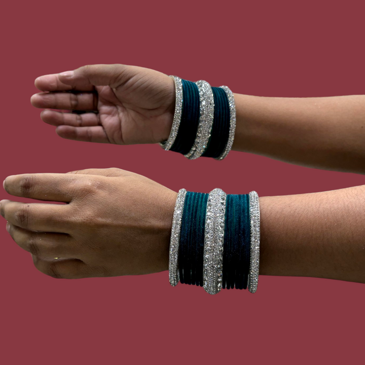 Metal Bangles with 6 Silver Kada PMB008