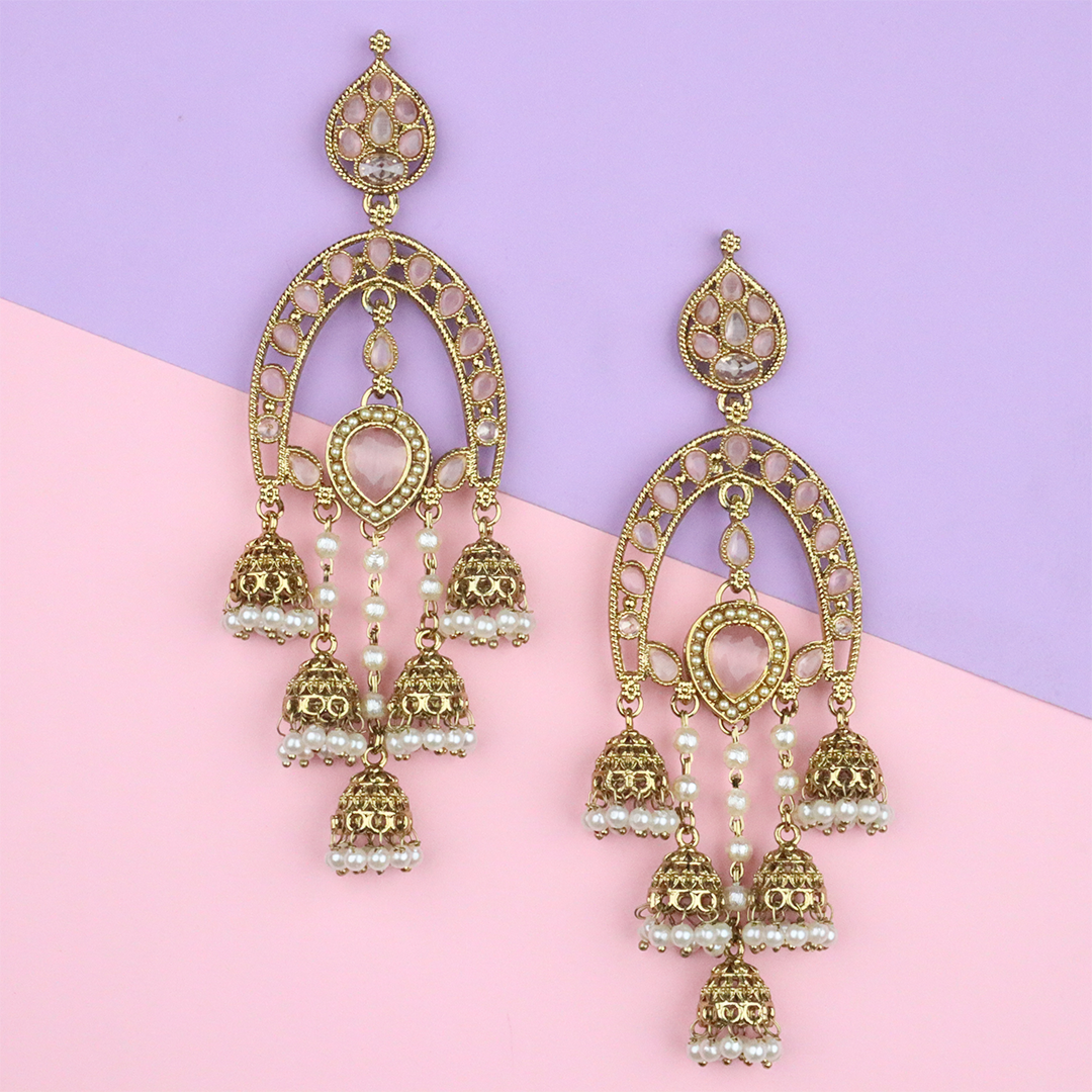 Long Brass Earring P4273