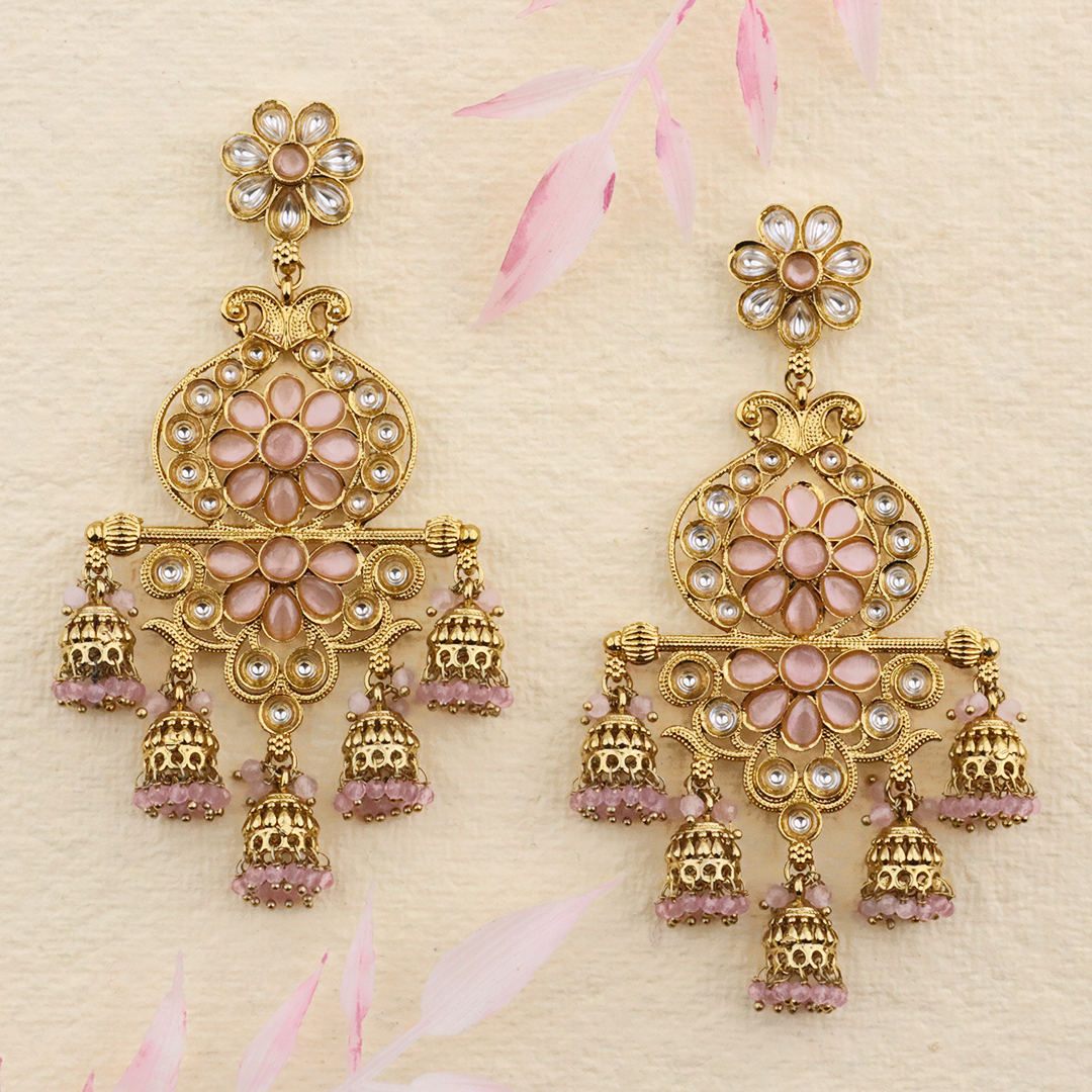 Long Brass Earring P4388