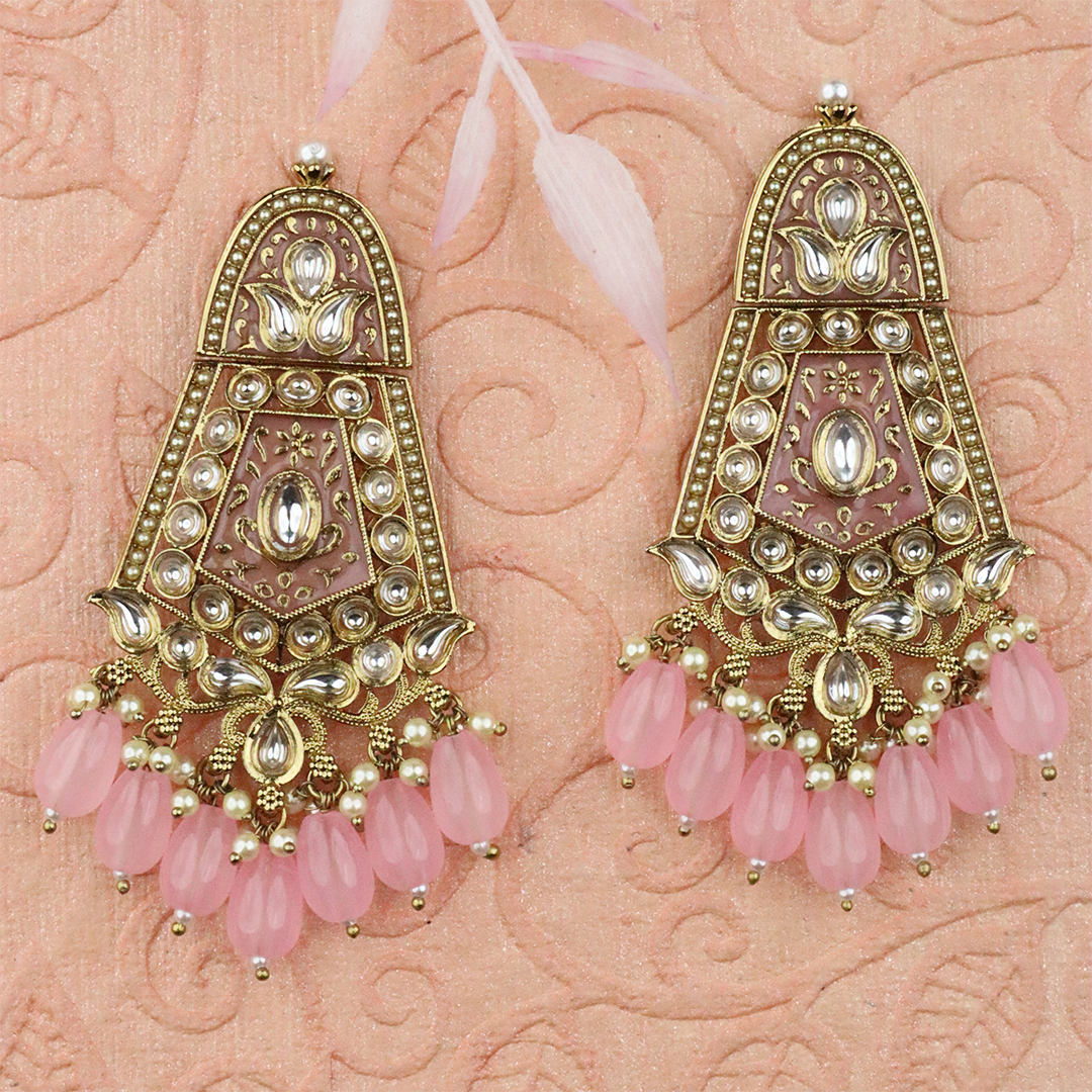Long Brass Earring P4407