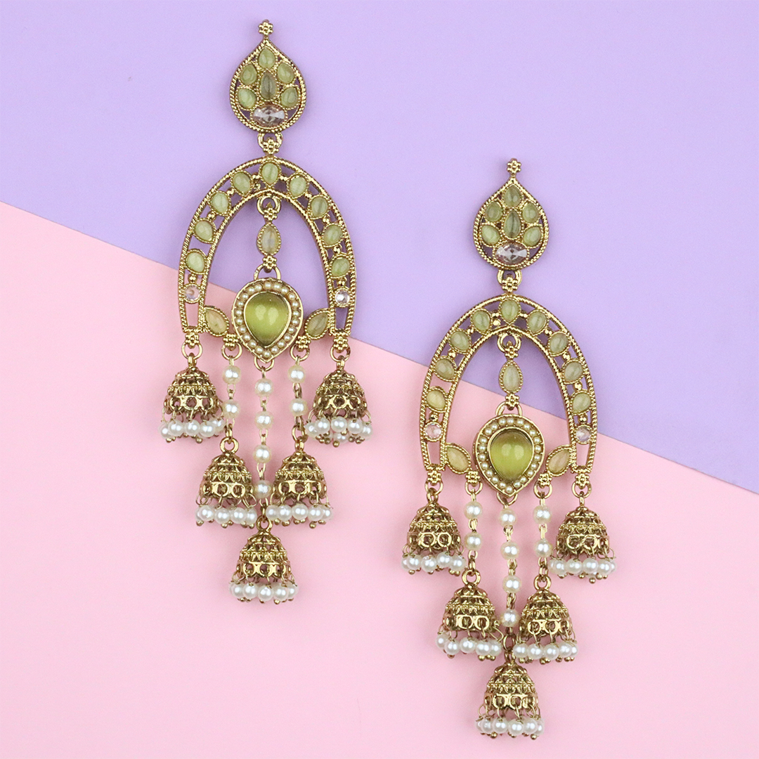 Long Brass Earring P4273