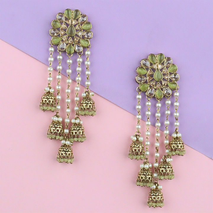 Long Brass Earring P0001