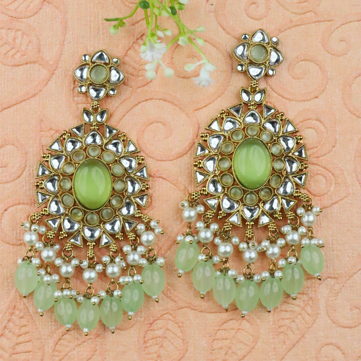 Long Brass Earring P4364