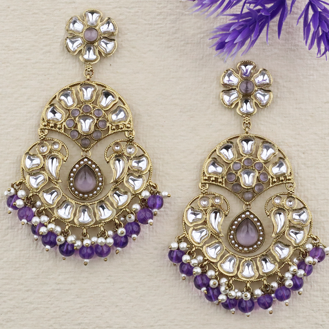 Long Brass Earring P4339