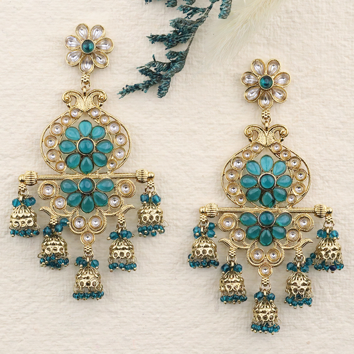 Long Brass Earring P4388