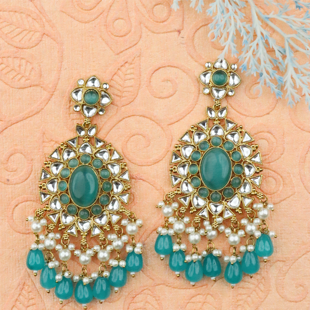 Long Brass Earring P4364