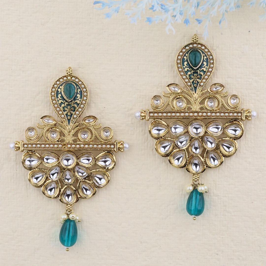 Long Brass Earring P4379