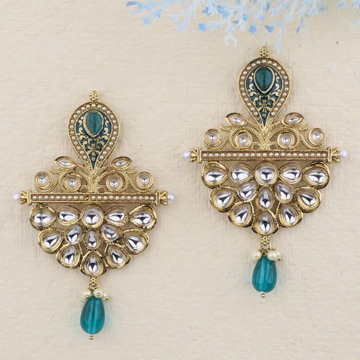 Long Brass Earring P4379