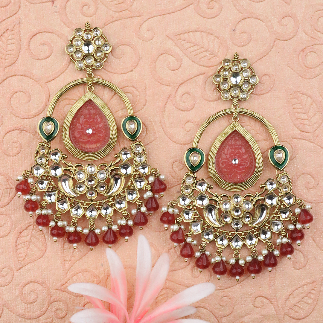 Long Brass Earring P4267