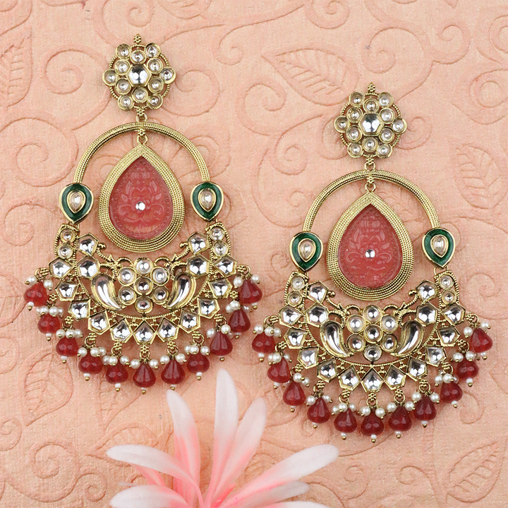 Long Brass Earring P4267