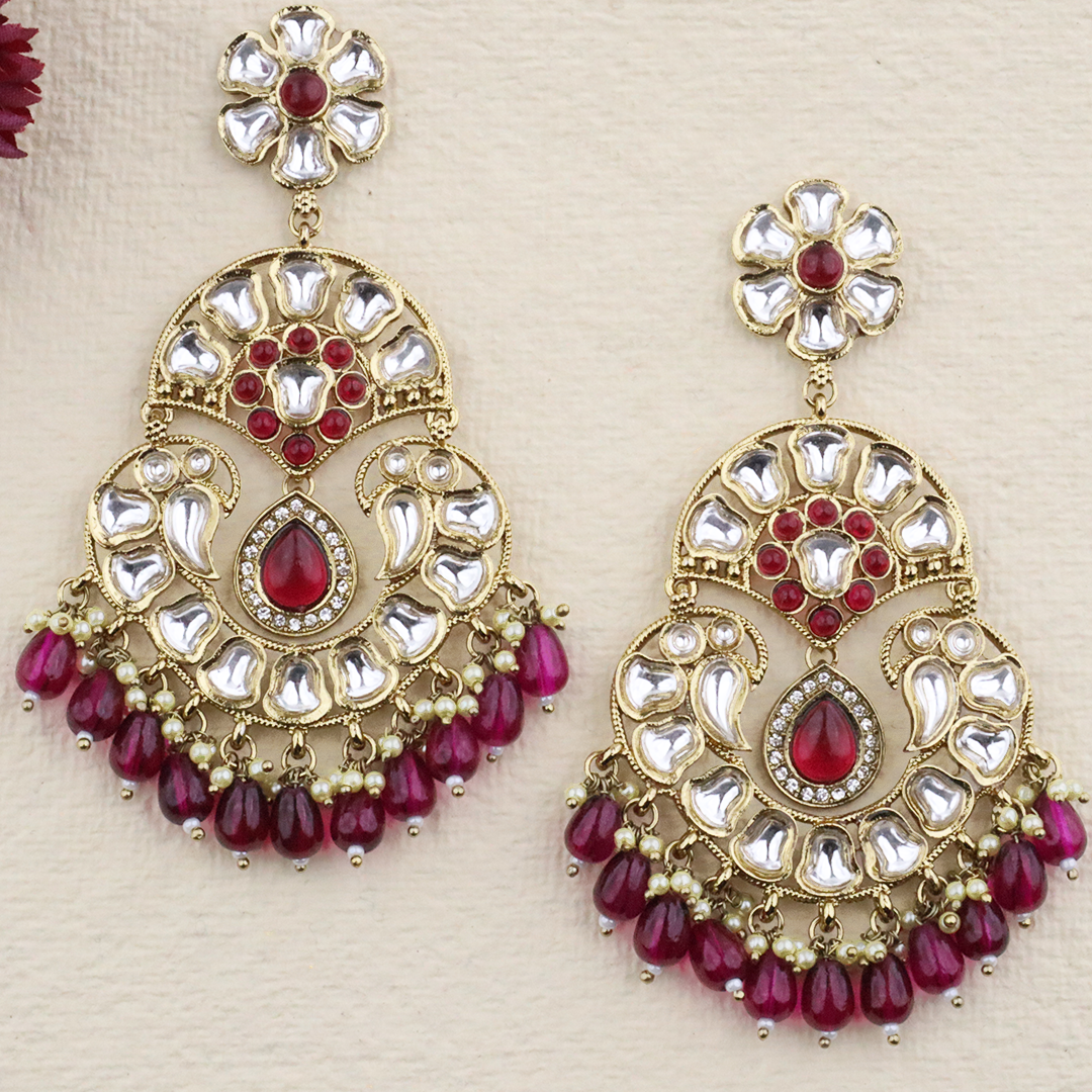 Long Brass Earring P4339