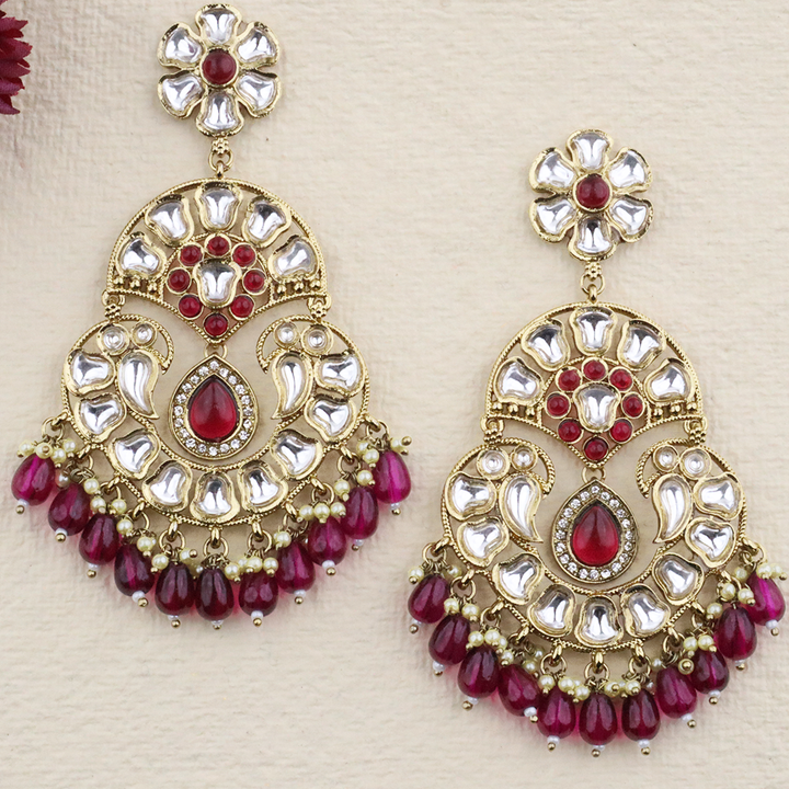 Long Brass Earring P4339