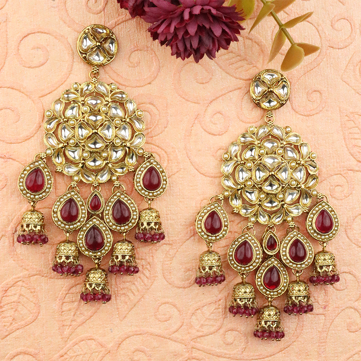 Long Brass Earring P4233