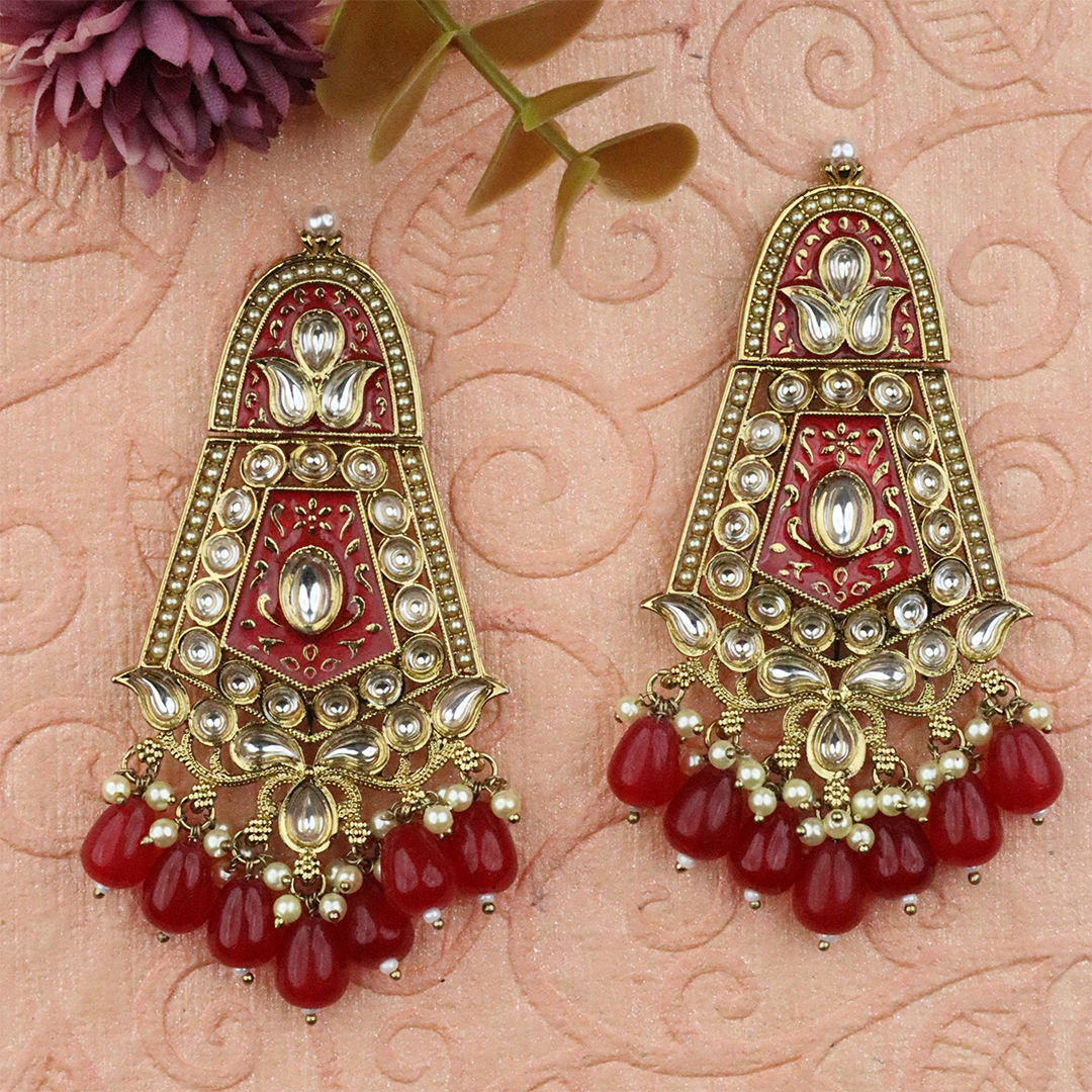 Long Brass Earring P4407