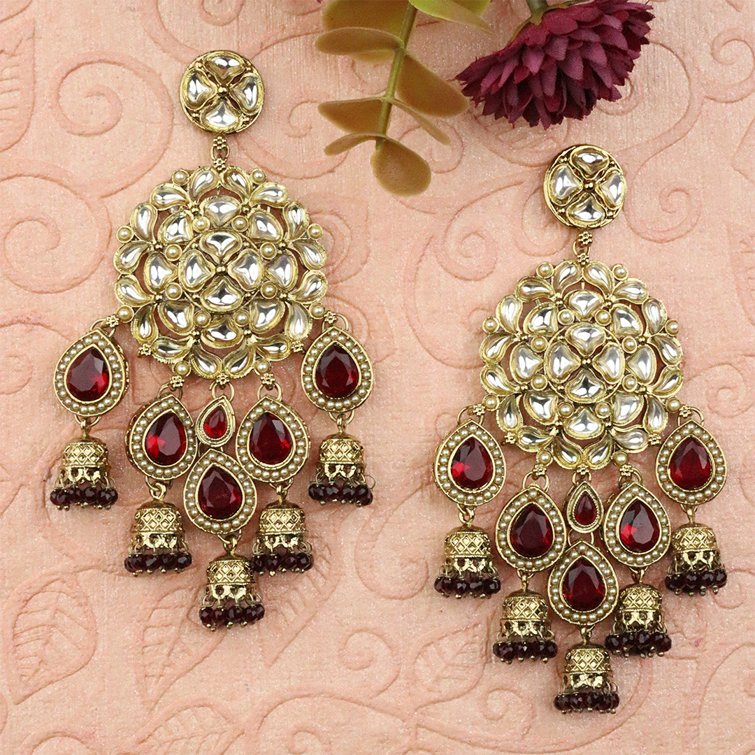 Long Brass Earring P4233