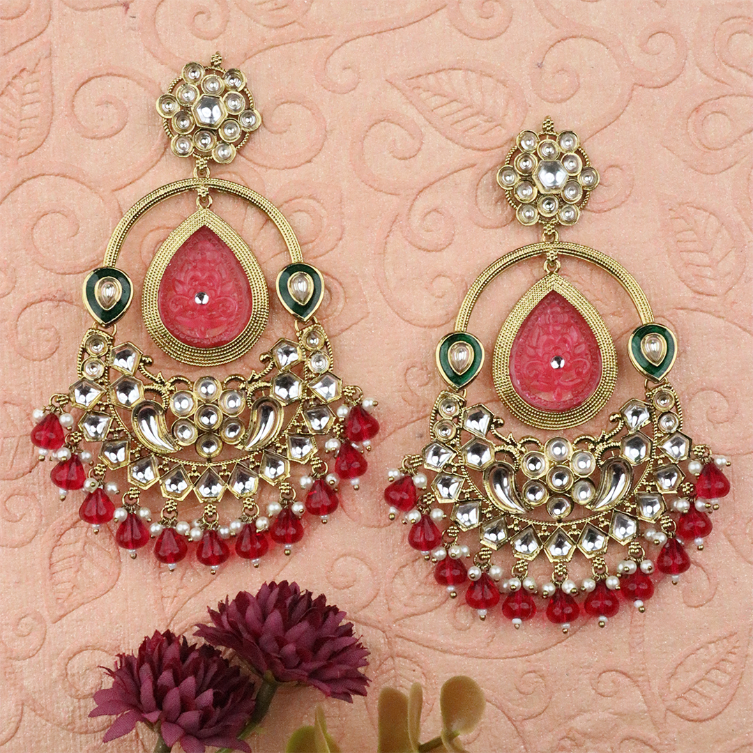 Long Brass Earring P4267