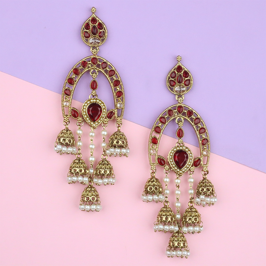 Long Brass Earring P4273