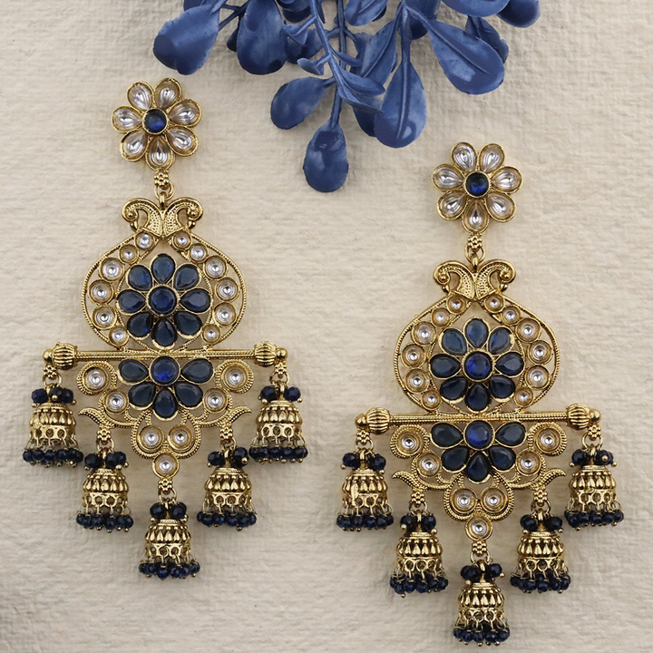Long Brass Earring P4388
