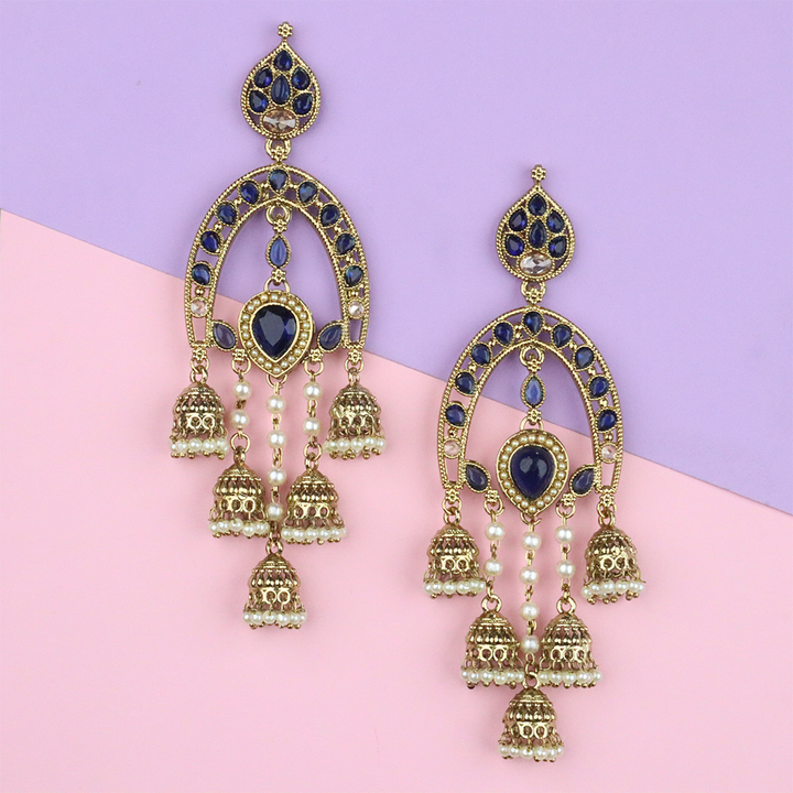 Long Brass Earring P4273