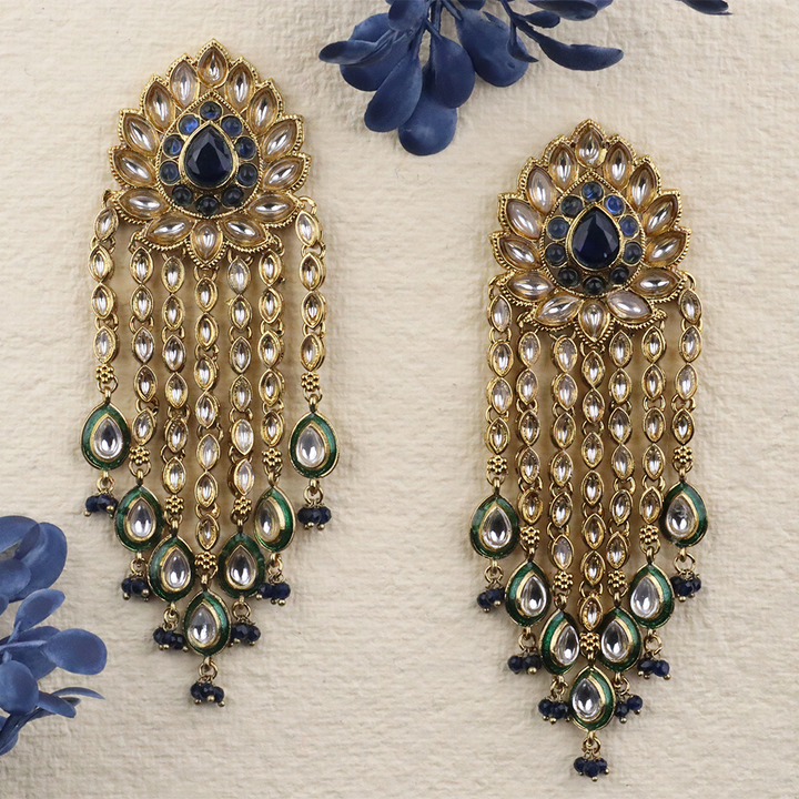 Long Brass Earring P4372