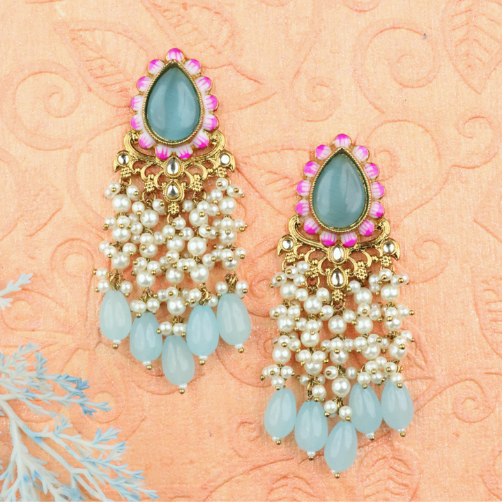 Long Brass Earring P4205