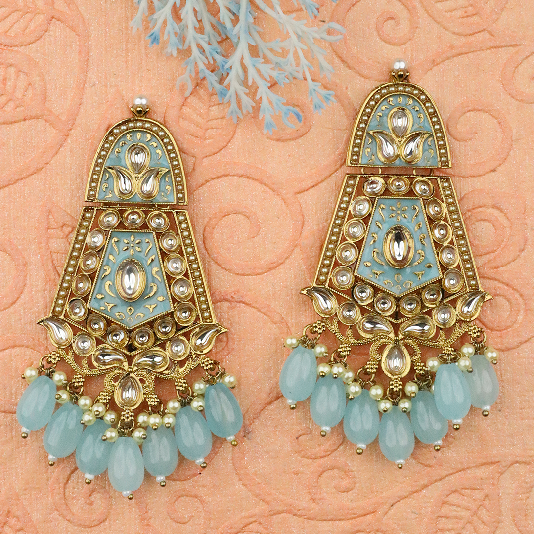 Long Brass Earring P4407