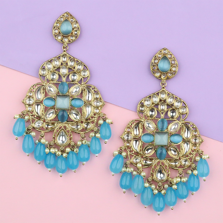 Long Brass Earring P4348