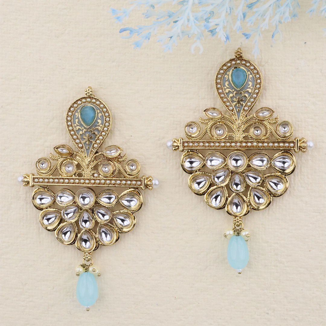 Long Brass Earring P4379