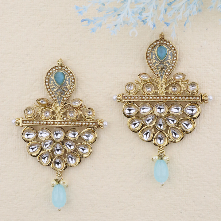 Long Brass Earring P4379