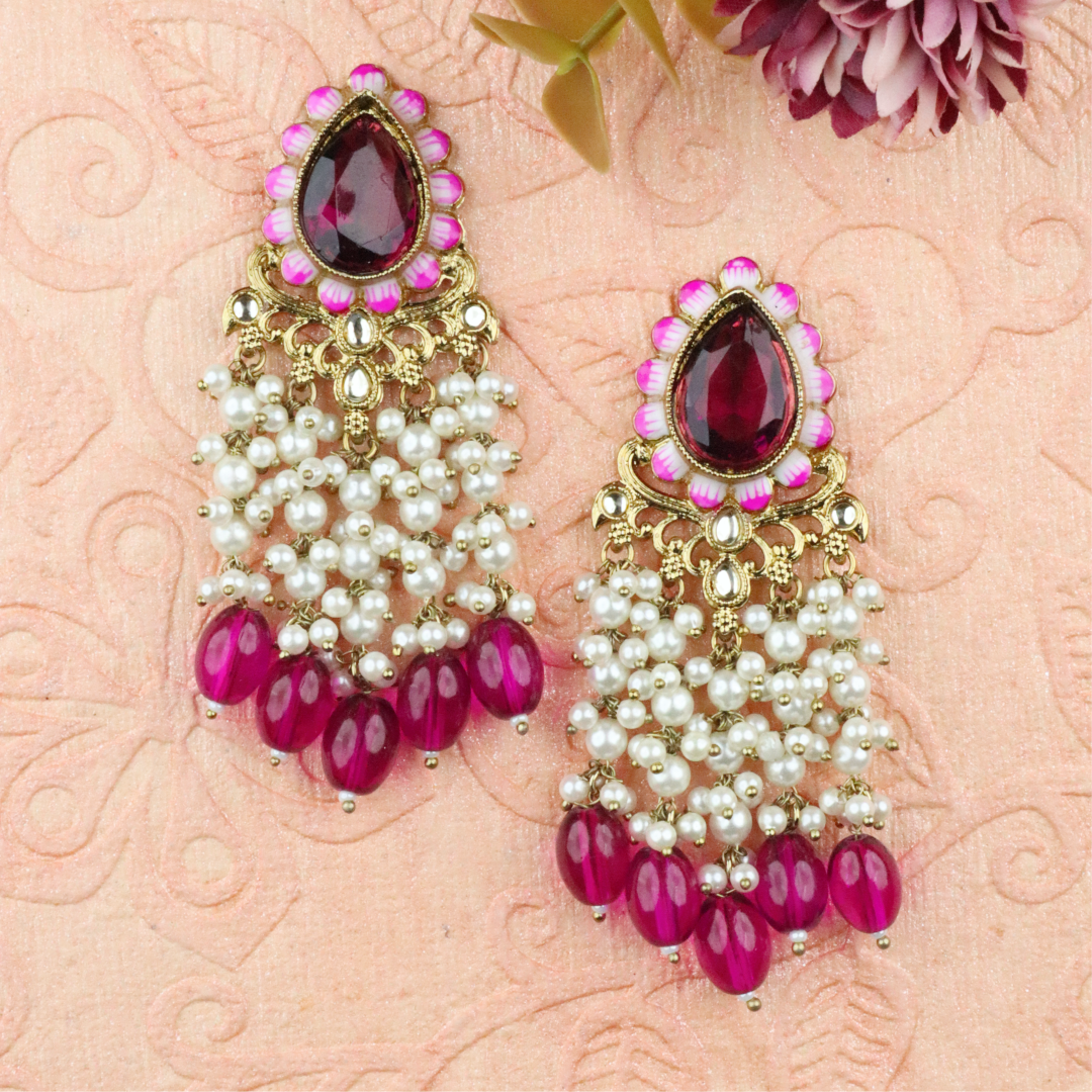 Long Brass Earring P4205