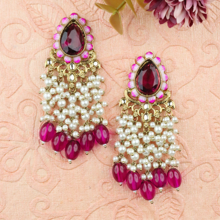 Long Brass Earring P4205