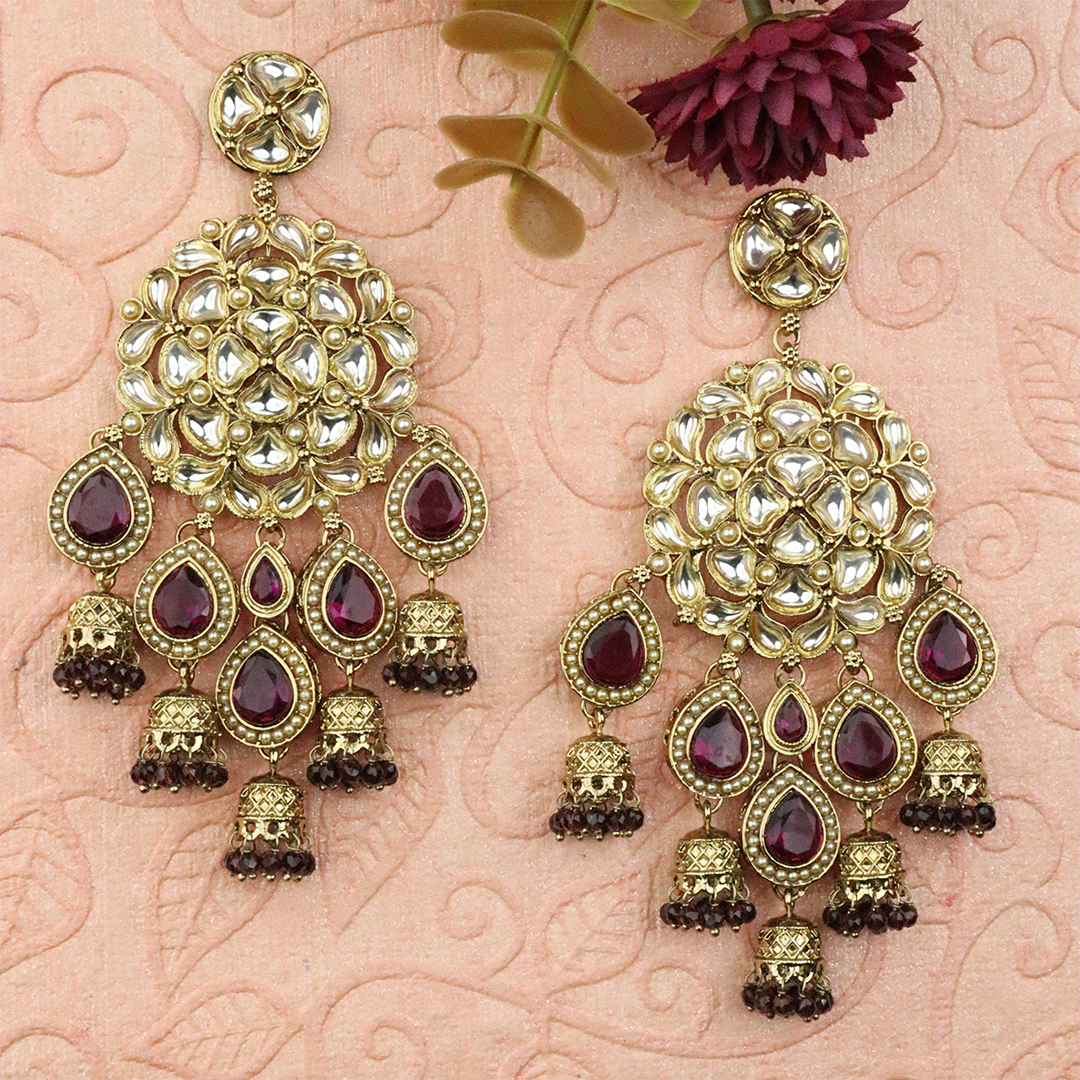 Long Brass Earring P4233