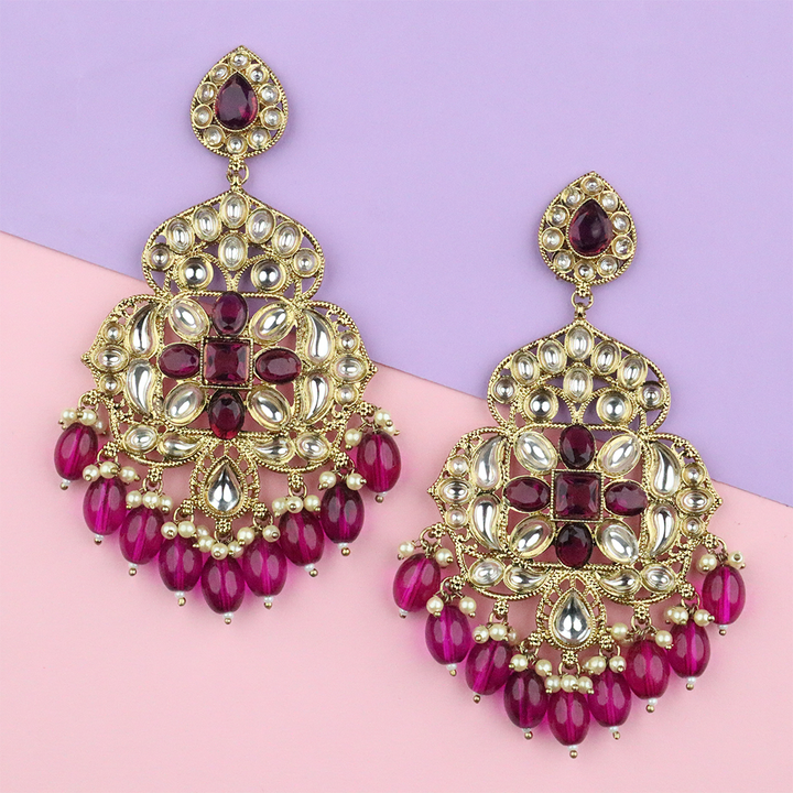 Long Brass Earring P4348